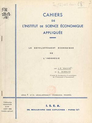 cover image of Le développement économique de l'Indonésie